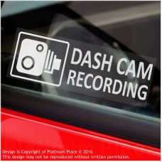 5 x DASH CAM Recording-30x87mm WINDOW Stickers-Vehicle Camera Security Warning Dash Cam Signs-CCTV,Car,Van,Truck,Taxi,Mini Cab,Bus,Coach,Go Pro